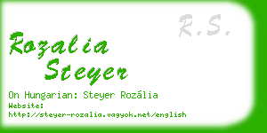 rozalia steyer business card