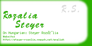 rozalia steyer business card